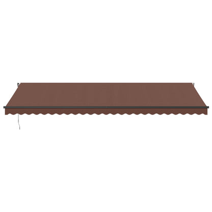 Tenda da Sole Retrattile Manuale Marrone 600x350 cm | homemem39