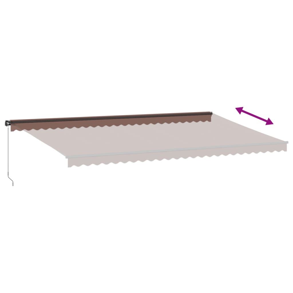 Tenda da Sole Retrattile Manuale Marrone 600x350 cm | homemem39
