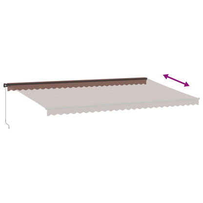 Tenda da Sole Retrattile Manuale Marrone 600x350 cm | homemem39