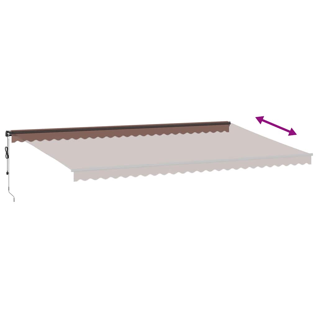 Tenda da Sole Retrattile Automatica Marrone 600x350 cm | homemem39
