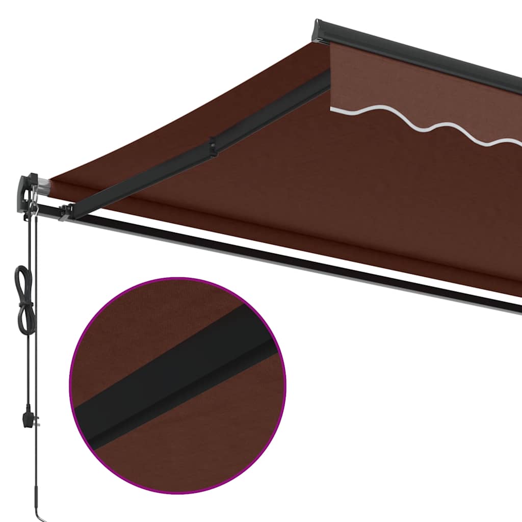 Tenda da Sole Retrattile Automatica Marrone 600x350 cm | homemem39