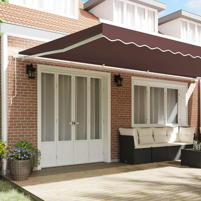 Tenda Retrattile Manuale 600x300 cm Marrone | homemem39