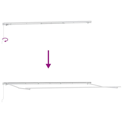 Tenda Retrattile Manuale 600x300 cm Marrone | homemem39