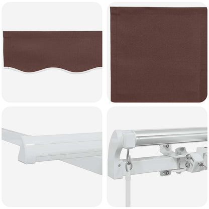 Tenda Retrattile Manuale 600x300 cm Marrone | homemem39