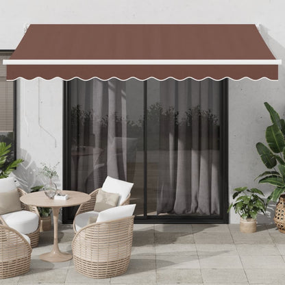 Tenda Sole Retrattile Manuale 350x250 cm Marrone | homemem39