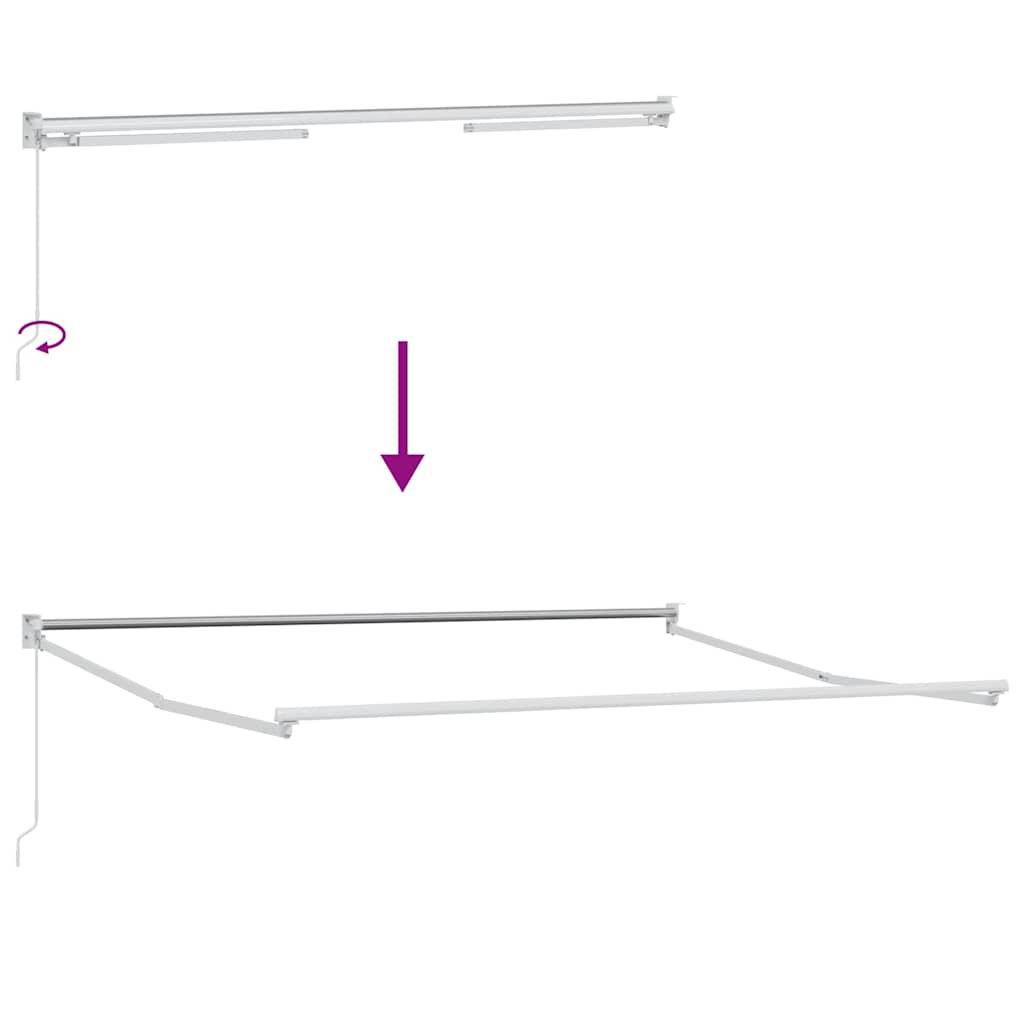Tenda Sole Retrattile Manuale 450x300 cm Marrone | homemem39