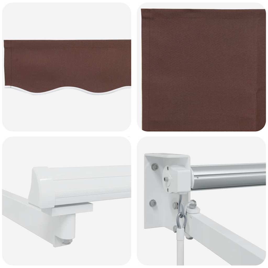 Tenda Sole Retrattile Manuale 450x300 cm Marrone | homemem39