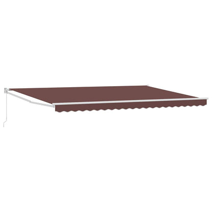 Tenda Sole Retrattile Manuale 500x300 cm Marrone | homemem39
