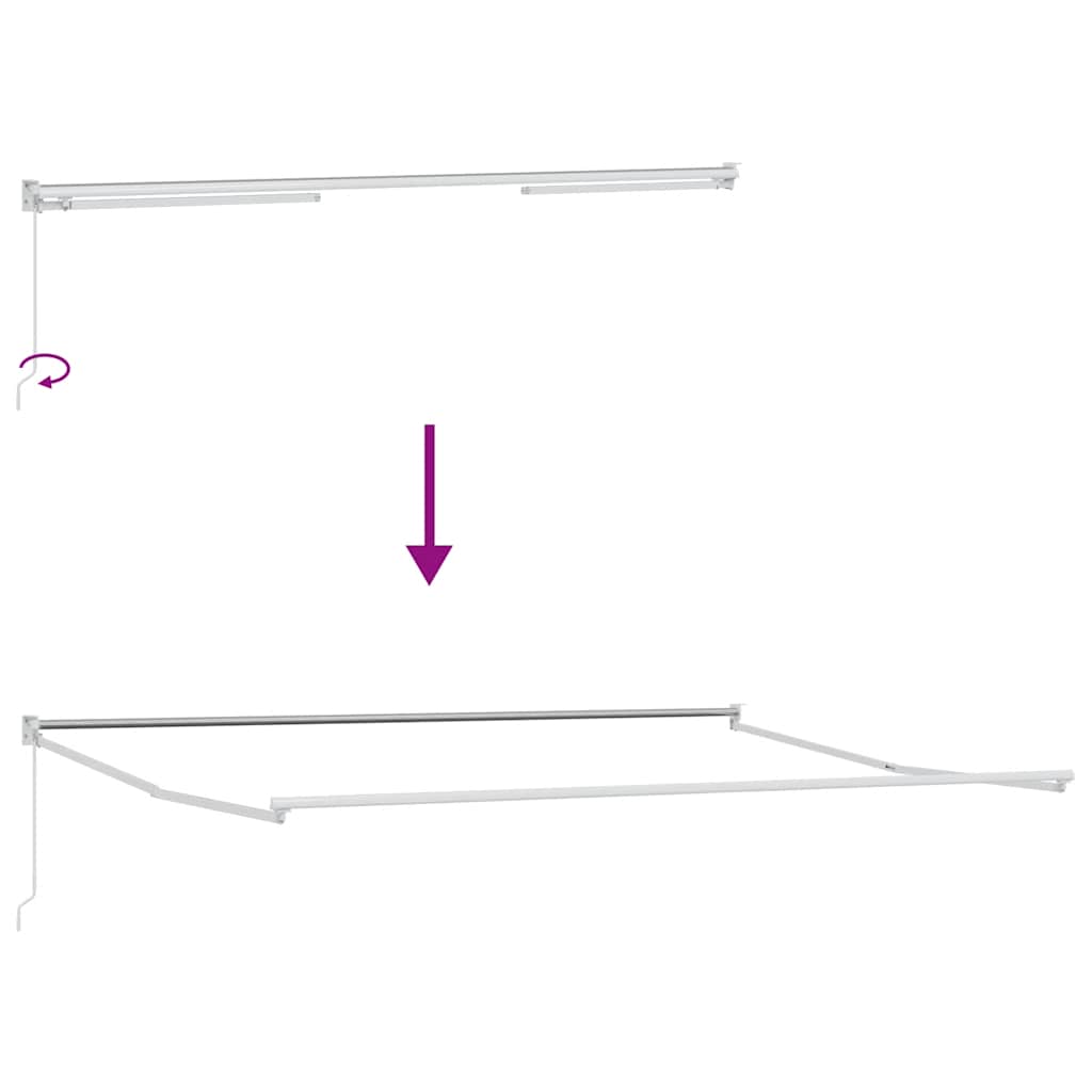 Tenda Sole Retrattile Manuale 500x300 cm Marrone | homemem39