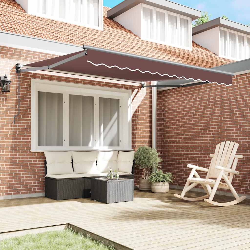 Tenda Sole Retrattile Manuale 300x250 cm Marrone | homemem39