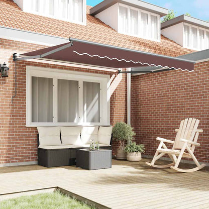 Tenda Sole Retrattile Manuale 300x250 cm Marrone | homemem39