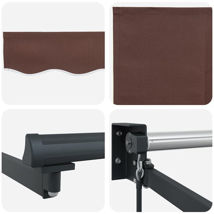 Tenda Sole Retrattile Manuale 300x250 cm Marrone | homemem39