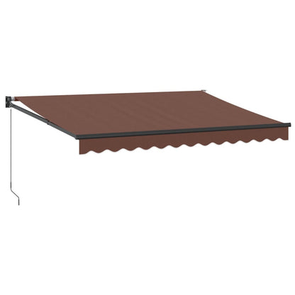 Tenda Sole Retrattile Manuale 350x250 cm Marrone | homemem39