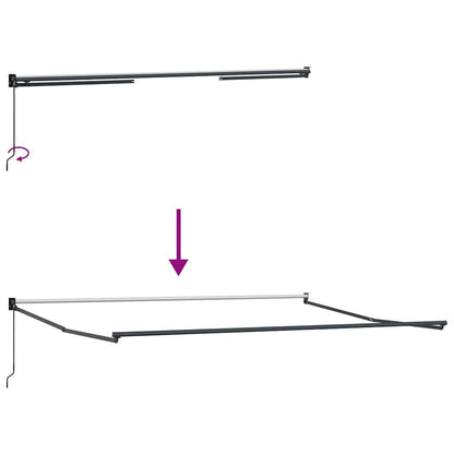 Tenda Sole Retrattile Manuale 500x300 cm Marrone | homemem39