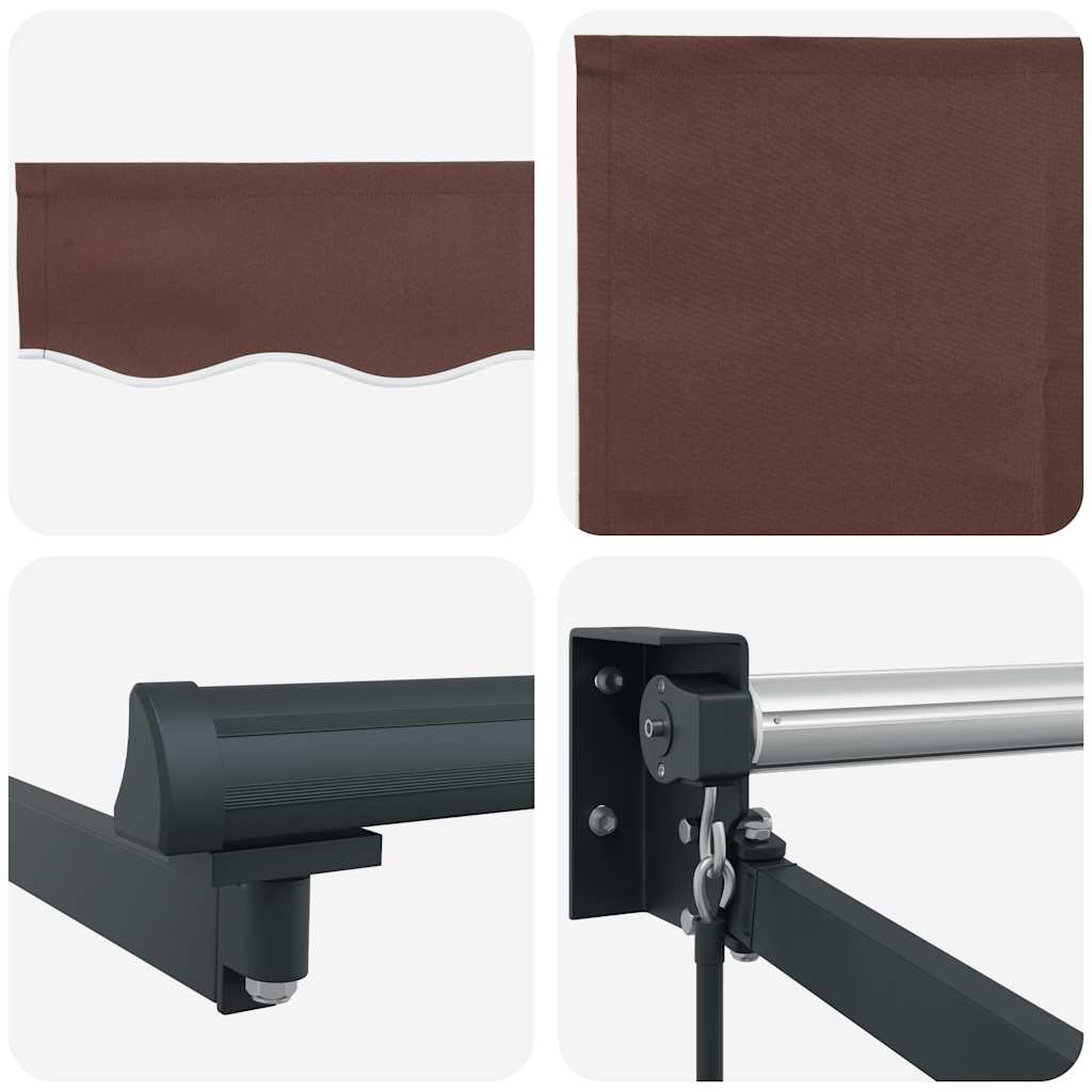 Tenda Sole Retrattile Manuale 500x300 cm Marrone | homemem39