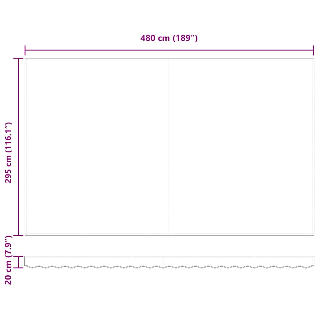 Tenda Sole Retrattile Manuale 500x300 cm Marrone | homemem39