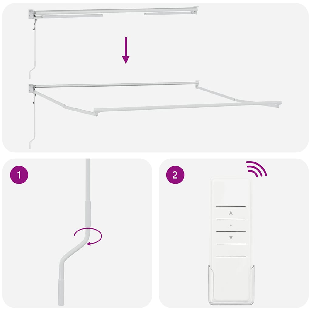 Tenda da Sole Retrattile Automatica Marrone 300x250 cm | homemem39