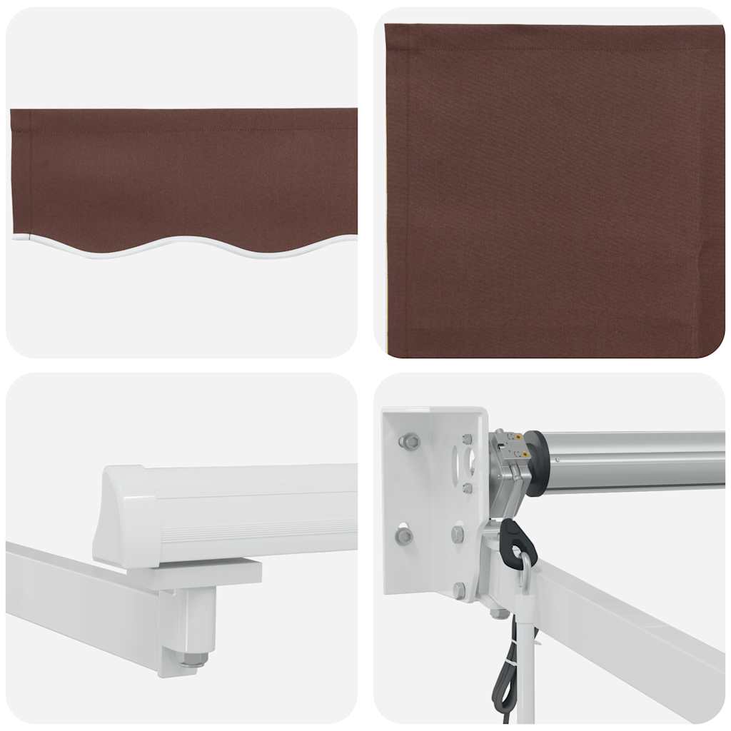 Tenda da Sole Retrattile Automatica Marrone 300x250 cm