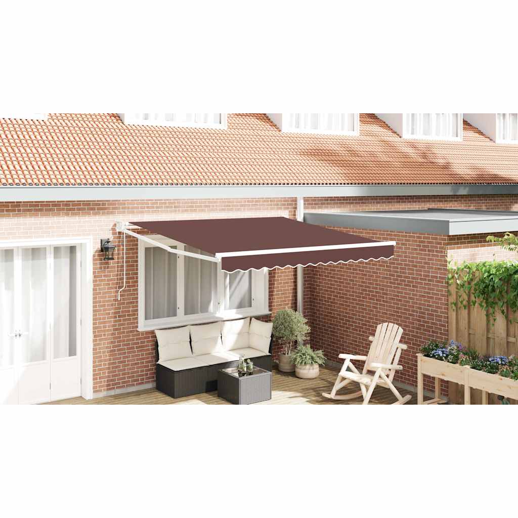 Tenda da Sole Retrattile Automatica Marrone 300x250 cm | homemem39