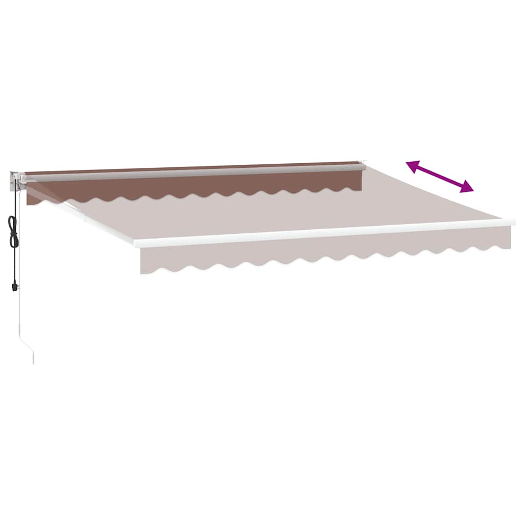 Tenda da Sole Retrattile Automatica Marrone 350x250 cm