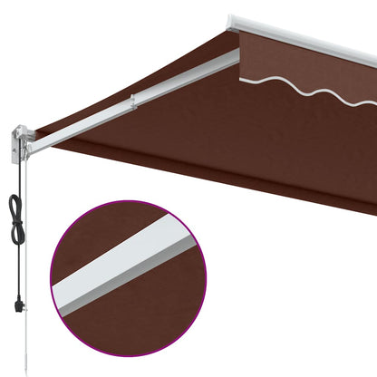 Tenda da Sole Retrattile Automatica Marrone 350x250 cm