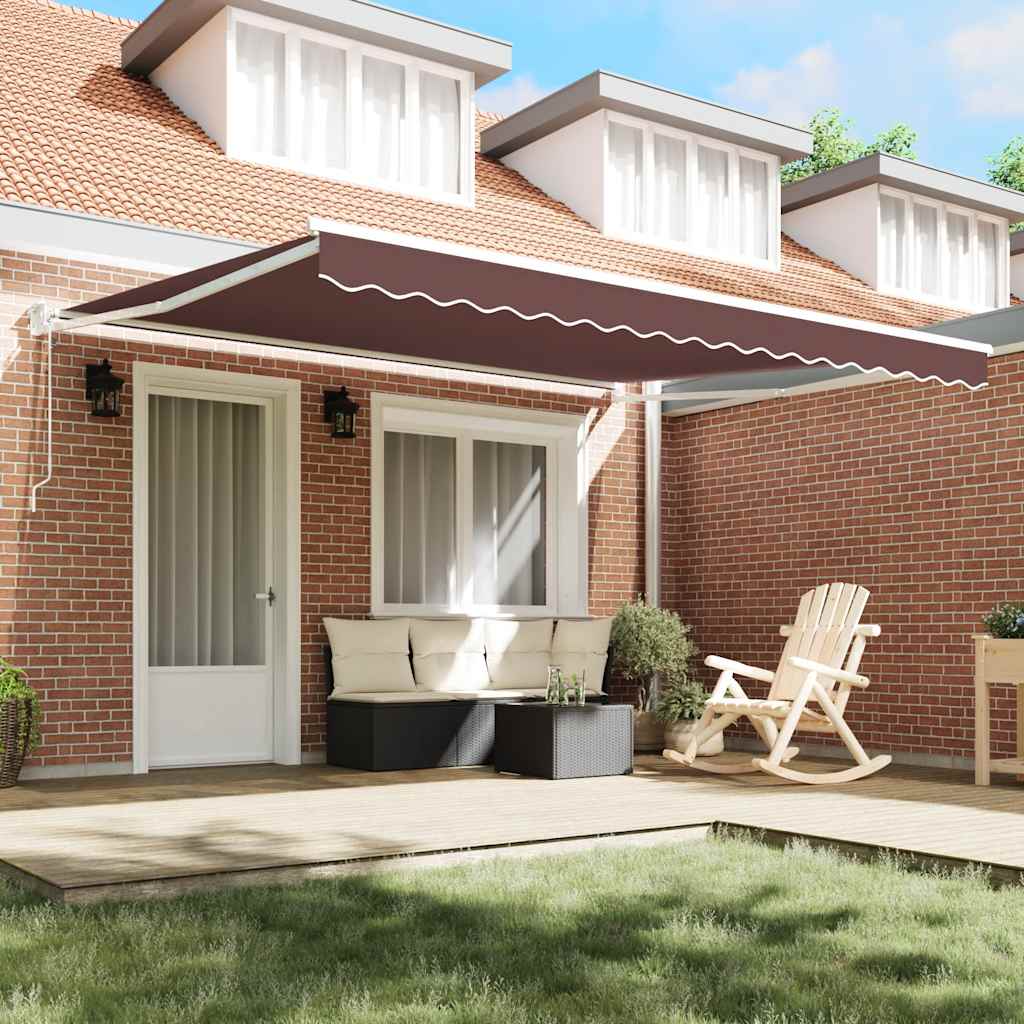 Tenda da Sole Retrattile Automatica 400x300 cm Marrone | homemem39