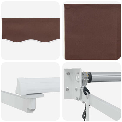 Tenda da Sole Retrattile Automatica 400x300 cm Marrone | homemem39