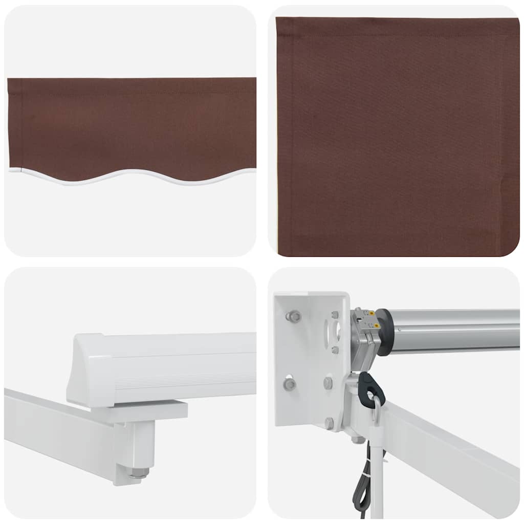 Tenda da Sole Retrattile Automatica Marrone 450x300 cm
