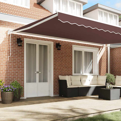 Tenda da Sole Retrattile Automatica Marrone 500x300 cm | homemem39