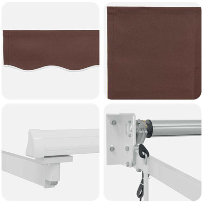 Tenda da Sole Retrattile Automatica Marrone 500x300 cm | homemem39