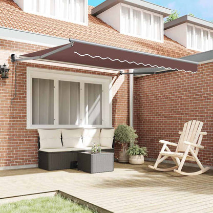 Tenda da Sole Retrattile Automatica Marrone 300x250 cm