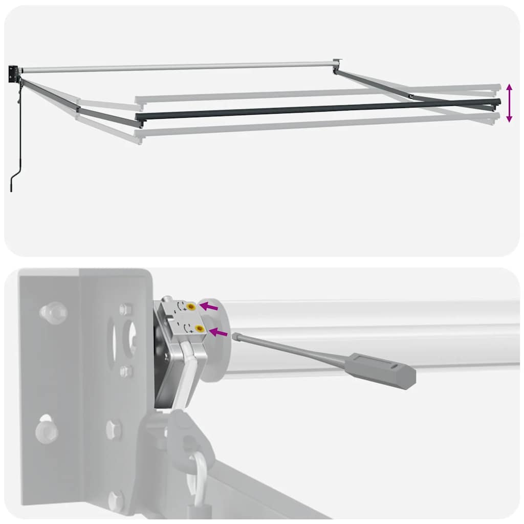 Tenda da Sole Retrattile Automatica Marrone 300x250 cm