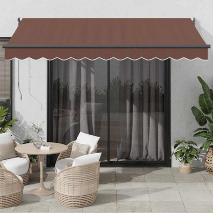 Tenda da Sole Retrattile Automatica Marrone 350x250 cm