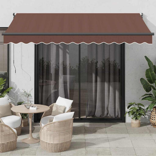 Tenda da Sole Retrattile Automatica Marrone 350x250 cm