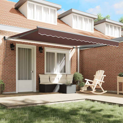 Tenda da Sole Retrattile Automatica 400x300 cm Marrone | homemem39