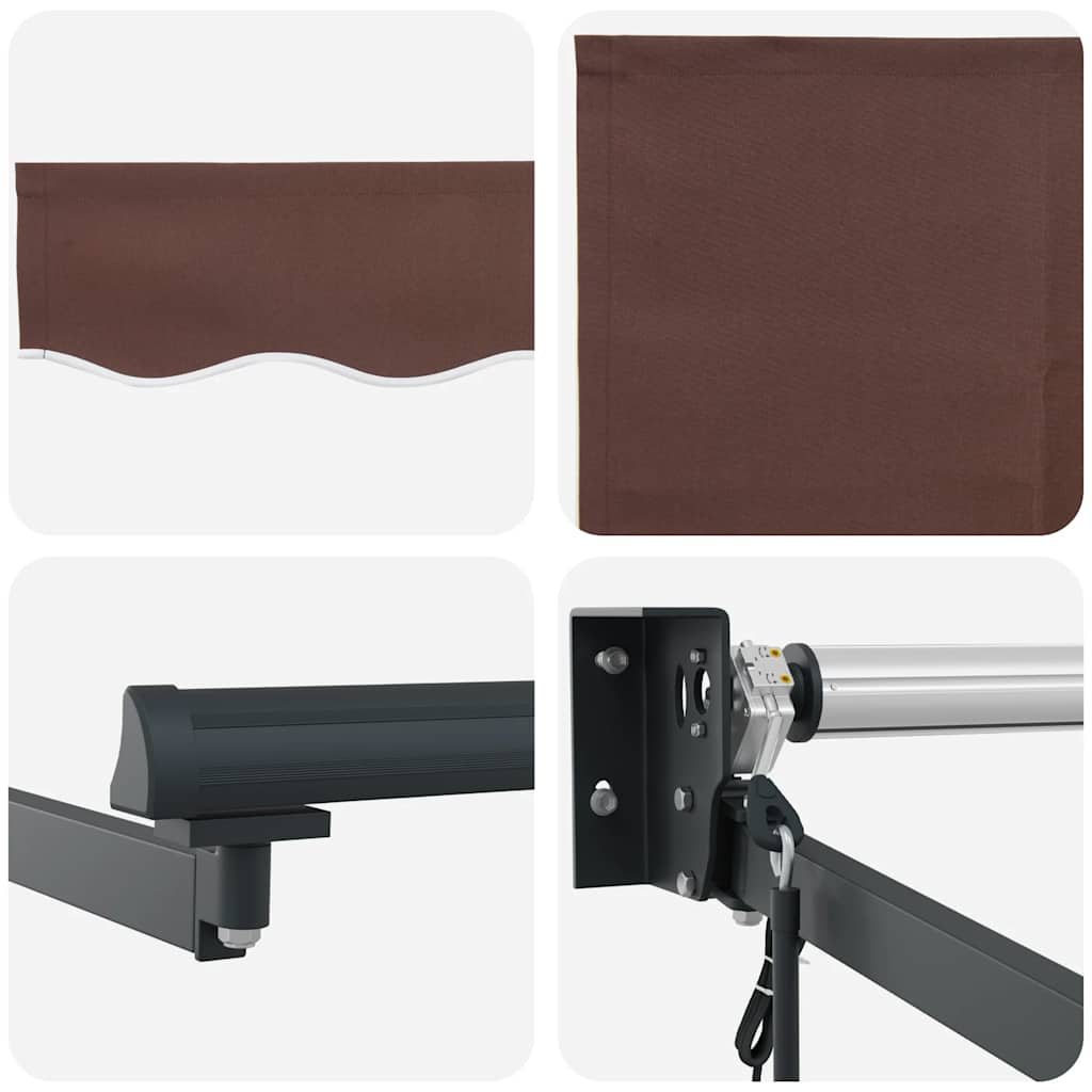Tenda da Sole Retrattile Automatica 400x300 cm Marrone | homemem39