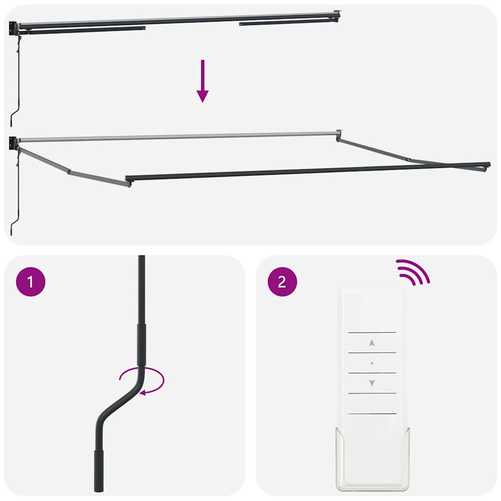 Tenda da Sole Retrattile Automatica Marrone 450x300 cm | homemem39