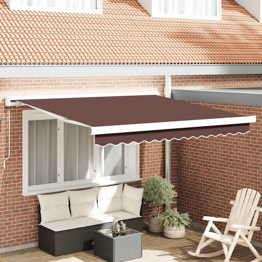 Tenda Sole Retrattile Manuale 300x250 cm Marrone