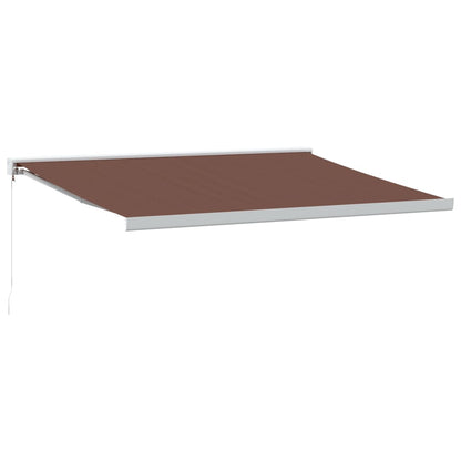 Tenda Sole Retrattile Manuale 400x300 cm Marrone - homemem39