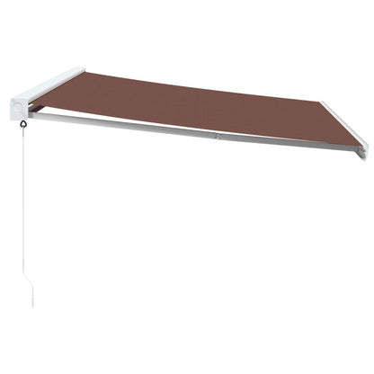 Tenda Sole Retrattile Manuale 400x300 cm Marrone - homemem39