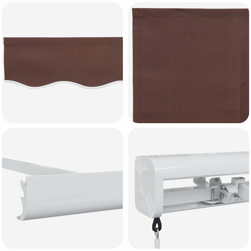 Tenda Sole Retrattile Manuale 500x300 cm Marrone | homemem39