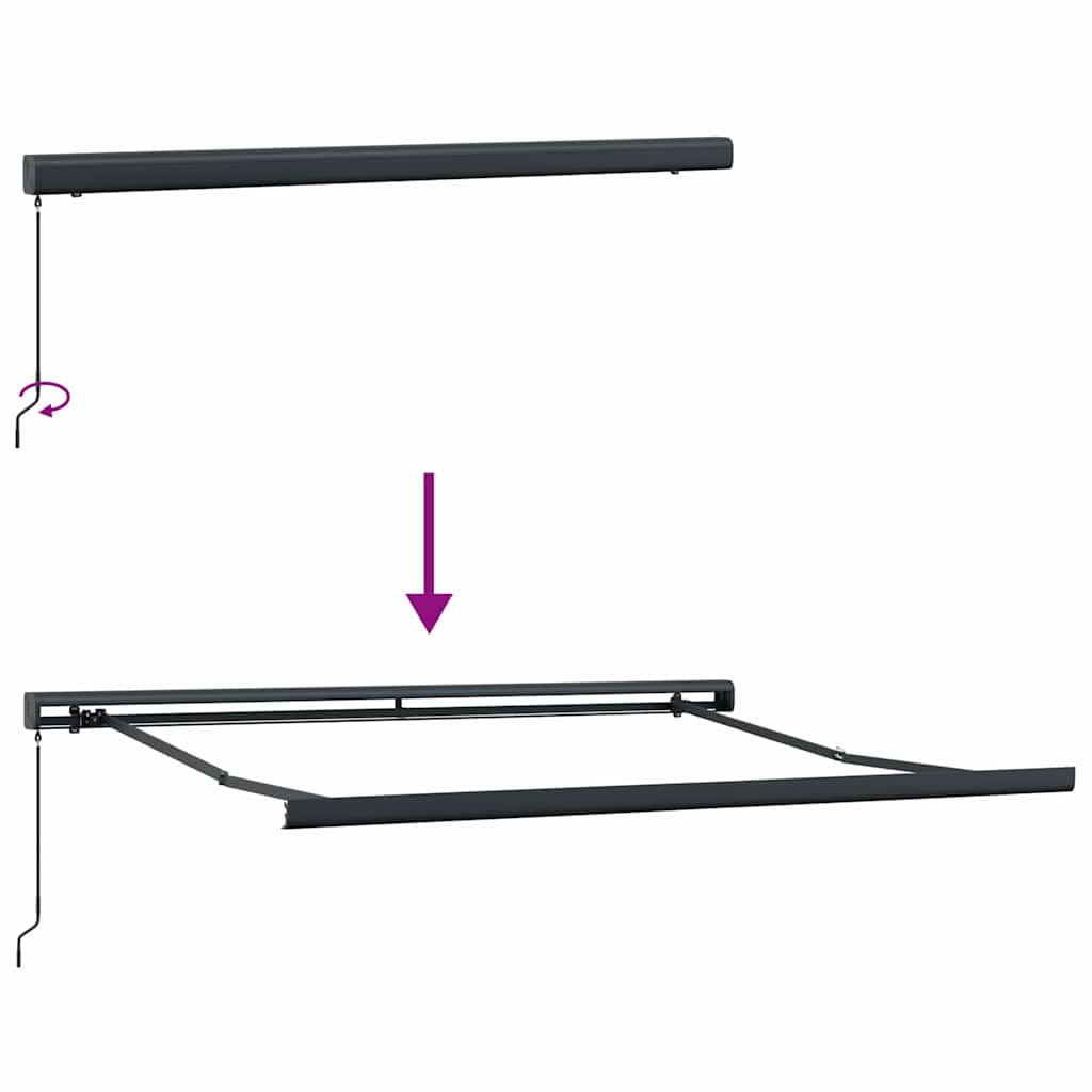 Tenda Sole Retrattile Manuale 300x250 cm Marrone