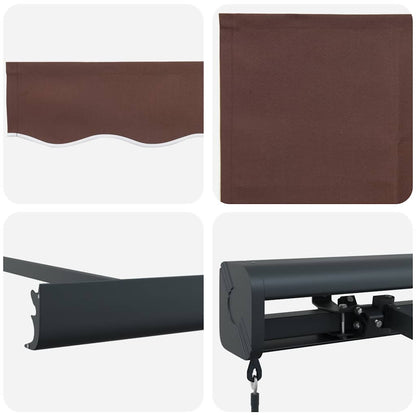 Tenda Sole Retrattile Manuale 300x250 cm Marrone