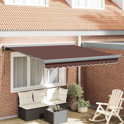 Tenda Sole Retrattile Manuale 300x250 cm Marrone