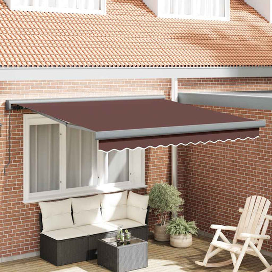 Tenda Sole Retrattile Manuale 300x250 cm Marrone
