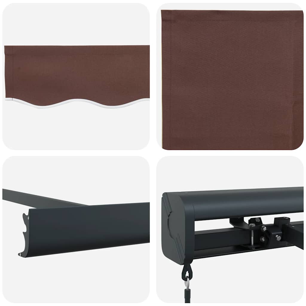 Tenda Sole Retrattile Manuale 400x300 cm Marrone