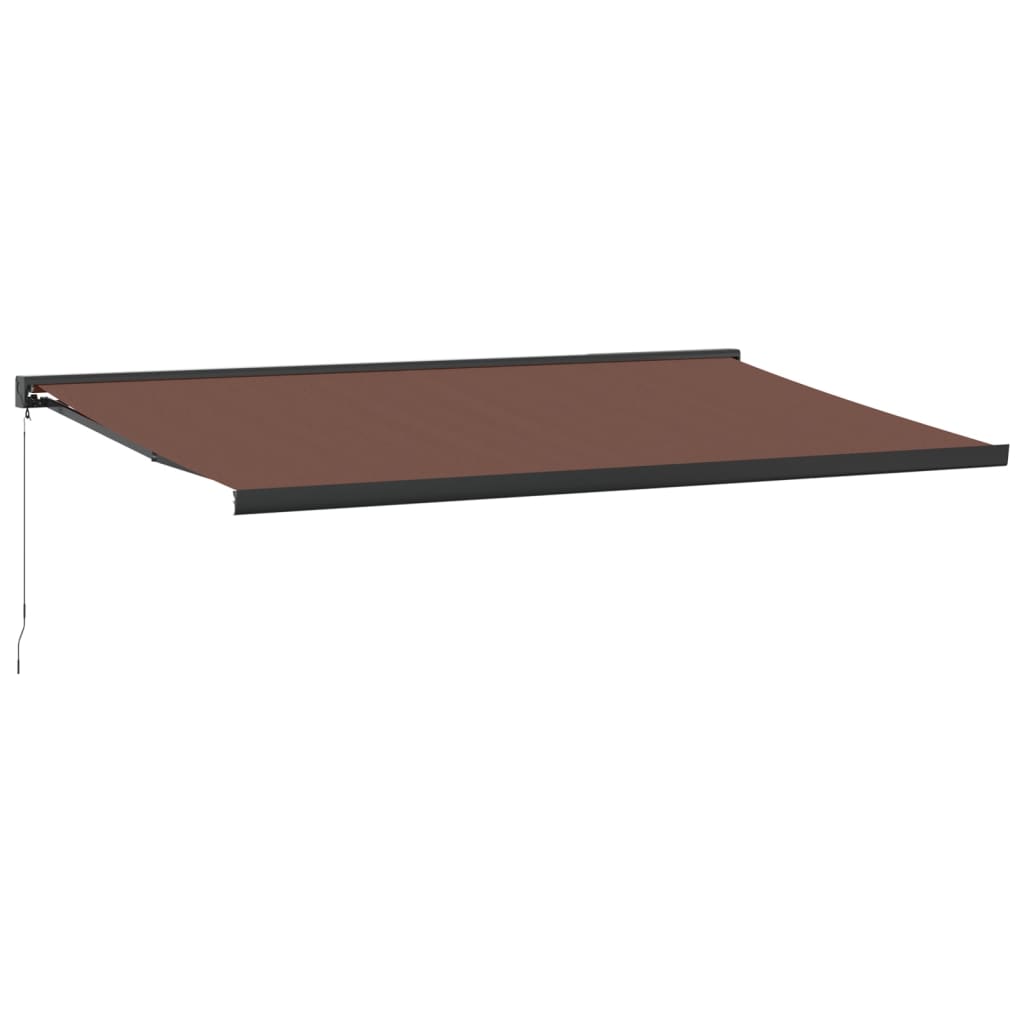 Tenda Sole Retrattile Manuale 500x300 cm Marrone - homemem39