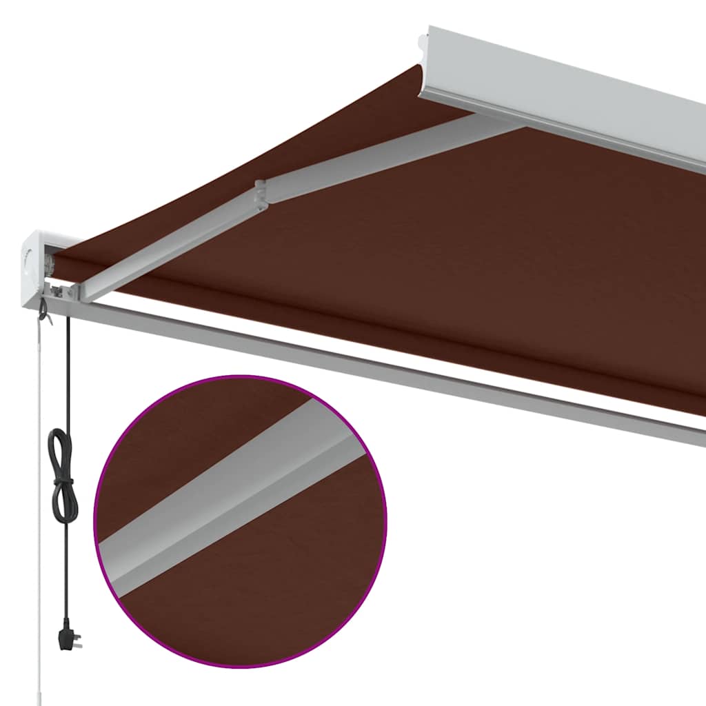 Tenda da Sole Retrattile Automatica Marrone 350x250 cm