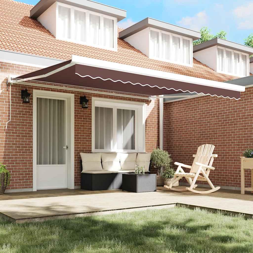 Tenda da Sole Retrattile Automatica 400x300 cm Marrone | homemem39