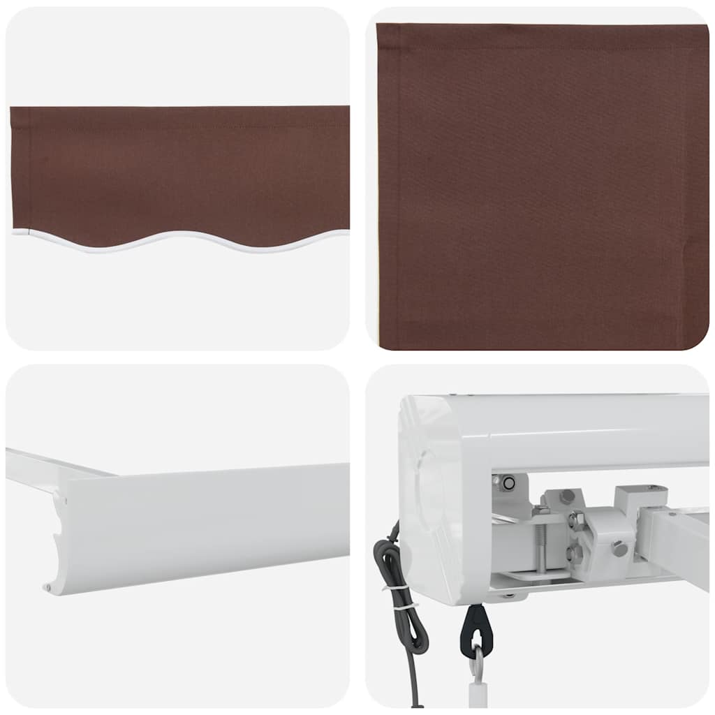 Tenda da Sole Retrattile Automatica Marrone 500x300 cm | homemem39
